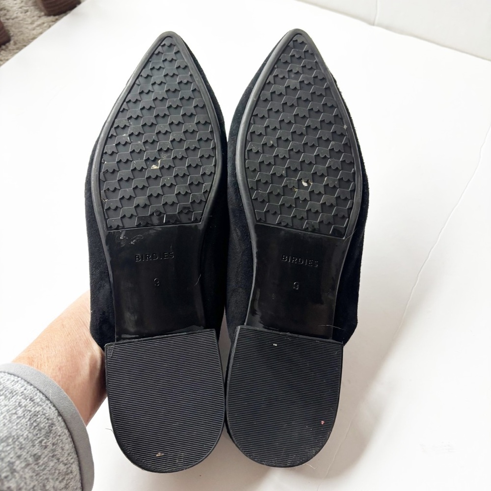 Birdies Black swan suede mules sz. 9 - Picture 2 of 2